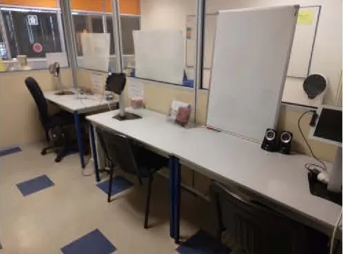 Salle de code avec postes individuels